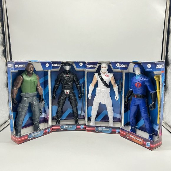 Hasbro G.I. Joe Action Figure Lot Snake Eyes Roadblock Storm Shadow Cobra New‎ - Picture 1 of 6
